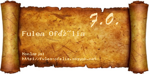 Fulea Ofélia névjegykártya